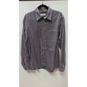Nigel Hall Purple Plaid Button-Down Shirt